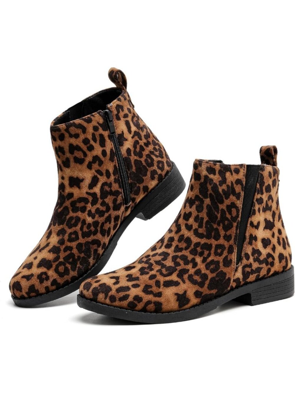 Stylish Black Suede Chelsea Boots for Women | Low Heel Casual Ankle Booties